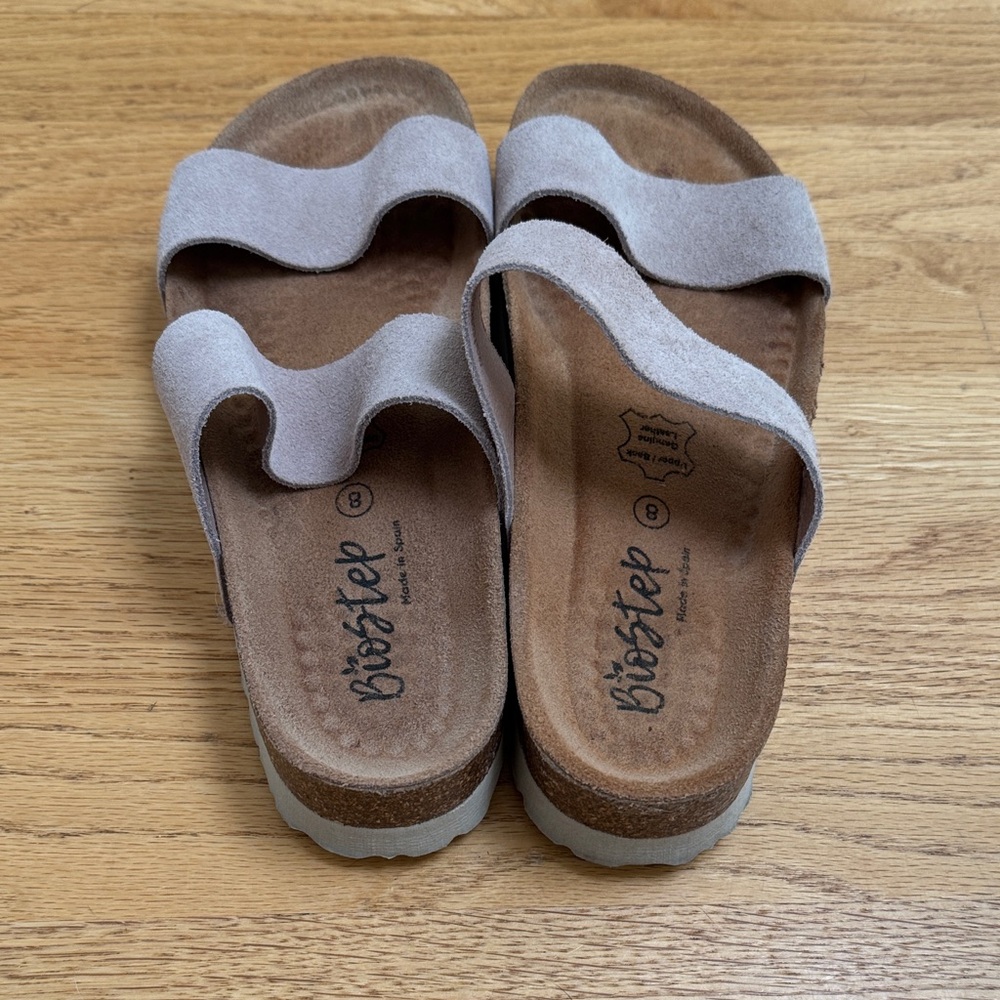 Biostep Suede Tan Sandals Size 8
